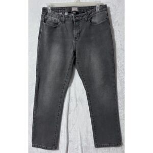Weatherproof Vintage Women's Gray Slim Straight Jeans Size 12  Lined